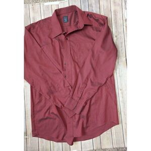 Jospeh & feiss Red dress Non Iron Shirt Mens Size 17 (36/37 Tall)